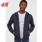 H&M  男士加绒连帽外套