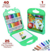 Crayola 绘儿乐 Pip Squeaks 可水洗粗杆水彩笔 25色 含40张绘图纸
