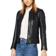 BOSS Hugo Boss 雨果博斯 Jameggy 女士棒球领全羊皮夹克50424624  到手￥1429.2