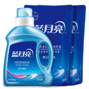 聚划算百亿补贴：蓝月亮 洁净洗衣液 一瓶两袋 组合装4斤 熏衣草香