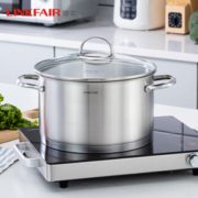一锅多用！凌丰 GJ22SC02 304不锈钢汤锅 22cm 4L +凑单品