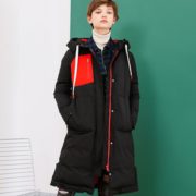 80%白鸭绒！TOYOUTH 初语 8630912006 女士加厚过膝羽绒服