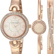 中亚Prime会员！ Anne Klein 安妮克莱因 AK/3574BHST 女士手表手镯套装  含税到手约250元