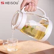 2000ml大容量，冰水开水都能用：Heisou 家用玻璃冷水壶