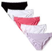 Calvin Klein 女士棉质弹力带徽标比基尼内裤5条装  到手88.97元起