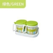 茶花 玻璃调料盒 2只装