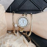 Anne Klein 女士施华洛世奇水晶重音手表手镯套装 到手276.78元