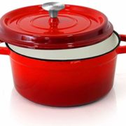 NutriChef 珐琅铸铁炖锅 5夸脱 25cm 红色  到手约521.8元