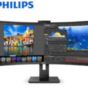 PHILIPS 飞利浦 346P1CRH 34英寸显示器（2K、1500R） 2979元包邮（双重优惠）