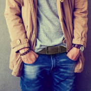 复古纯皮，手工缝线：Timberland添柏岚 Oily Milled 男士 皮带 38mm