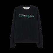 Champion 渐变色草写logo圆领加绒卫衣