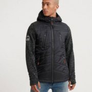 官网1200元！prime会员！Superdry 极度干燥 男士拉链连帽拼接棉服夹克  直邮含税到手￥511.6