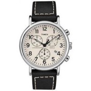 Timex 天美时 TWG012800QM Weekender Chrono 中性皮革表带手表
