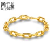 CHJ JEWELLERY 潮宏基 御范 黄金足金手链（男女款可选）