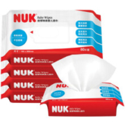 慢津贴：NUK 新生儿湿纸巾80抽*5包装（加大加厚款）