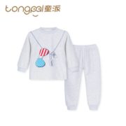 纯棉舒适！TONGPAI 童派 儿童秋衣套装