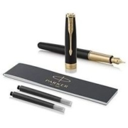 中亚Prime会员： PARKER 派克 Sonnet卓尔 钢笔 纯黑丽雅金夹 18K F尖