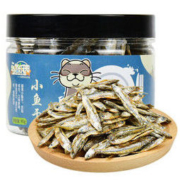 憨憨乐园 猫咪零食 罐装无盐小鱼干 40g *3件