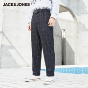 聚划算百亿补贴：JackJones杰克琼斯 220314130 格纹休闲九分裤