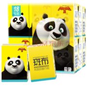 PLUS会员！ BABO 斑布 功夫熊猫系列 本色手帕纸 4层*8片*18包