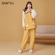 11日0点：三福  家居套装 羊羔绒  保暖家居服