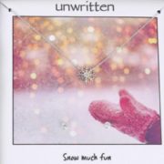 Unwritten 雪花吊坠项链+耳钉套装