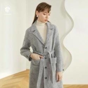范思蓝恩 Z95308 女士中长款毛呢大衣