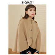 ZIQIAO 自巧 20ZQ0815 斗篷型双面毛呢外套