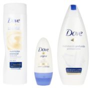 DOVE多芬 深层保湿沐浴露250ml+保湿身体乳250ml+走珠止汗露50ml