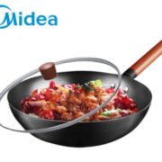 1日0点！Midea 美的 CT32A10 不锈精铁炒锅 带盖 32cm 34.5元