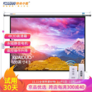 有券的上： KUAIDUOXIAOWU 快朵小屋 白塑电动遥控幕（150英寸；4:3）