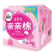 Kotex 高洁丝 亲亲棉日用棉柔丝薄卫生巾 240mm （16+2片） *10件
