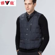 雅鹿 男士加厚羽丝棉马甲 保暖背心
