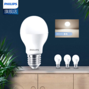 20点：PHILIPS 飞利浦 球泡灯4.8W 3000k暖光灯泡（4支装）