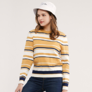 Jeanswest 真维斯 JW-94-291TB518 女士加绒条纹毛衣