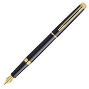 Waterman 威迪文 Hémisphère隽雅 钢笔 F尖 纯黑丽雅金夹