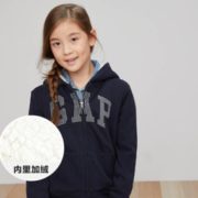 11日0点！ Gap 盖璞 375467 女童加绒拉链卫衣
