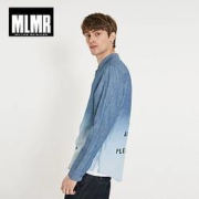 MLMRoutlets 219105569 男士棉麻渐变立领长袖衬衫