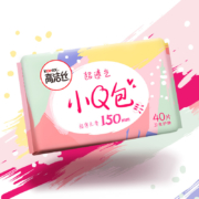 Kotex 高洁丝 小Q包 无香型护垫卫生巾 150mm*40片 *2件