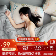 最后机会付定立减！白菜价！双11预售：网易严选 40支新疆纯棉四件套 花漾初绽 1.5米床 200x230cm