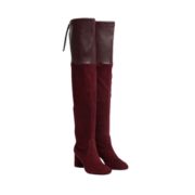 预售黑卡会员！STUART WEITZMAN 斯图尔特·韦茨曼 75MM HELENA系列 女士弹力反绒皮过膝长靴