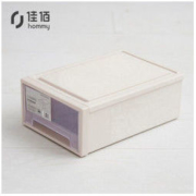 佳佰 桌面收纳盒 可叠加抽屉式收纳箱内衣袜子储物盒办公用品文件杂物整理柜文具书本桌面办公收纳柜5L小号