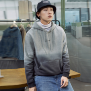 限尺码：Tonlion 唐狮 623310026473 男士圆领渐变连帽卫衣