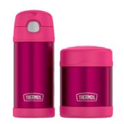 21日0-2时黑卡会员！Thermos 膳魔师 儿童双层真空绝缘不锈钢水杯355ml+食物罐290ml