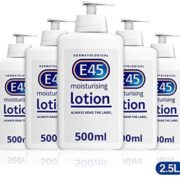无添加！E45 Lotion 润肤露乳液超级补水滋润 500ml*5瓶装凑单到手价￥186.35