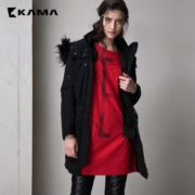 KAMA 卡玛 7415753 女士中长款棉服