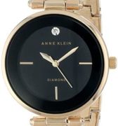 Anne Klein 1414BKGB 女士钻石饰手镯手表  含税到手216.59元