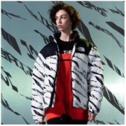 THE NORTH FACE 北面 特别版 Zebra Printed Nuptse Jacket 情侣羽绒服