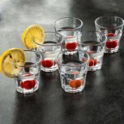 11日0点、双11预告： 宏虎 高白玻璃八角杯 150ml 6只