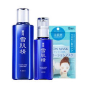 雪肌精SEKKISEI 经典水乳雪肌礼盒(化妆水180ml+乳液130ml+纸膜15粒+四件组 保湿 滋养 护肤礼盒 )